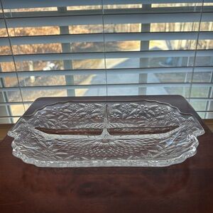 Vintage Floral Glass Tray